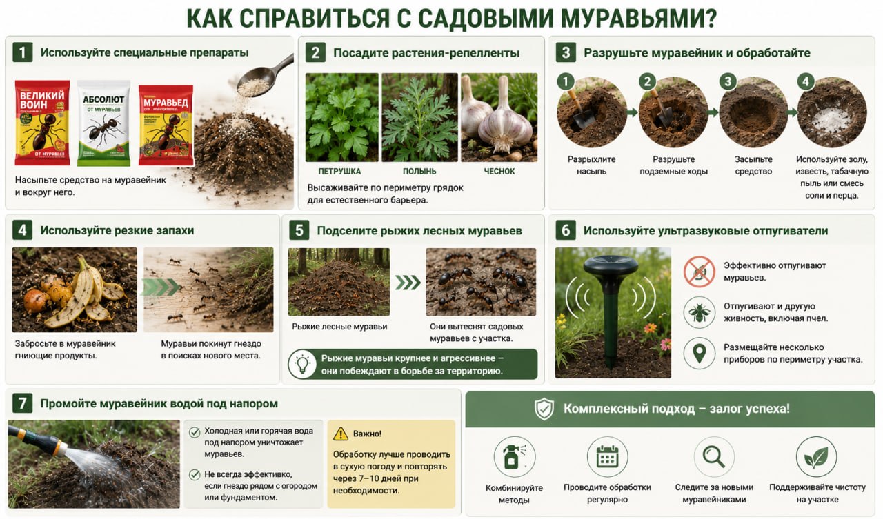 Как справиться с садовыми муравьями
